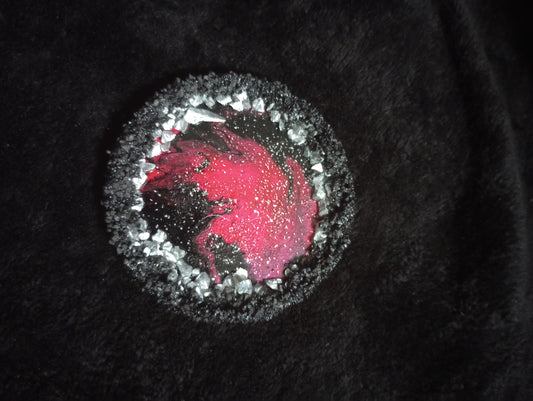 "Magenta Galaxy" Geode Inspired Decorative Tray